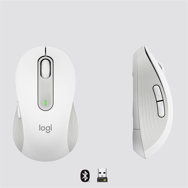 Logitech Mouse M650 SIGNATURE WL (RIGHT) BOLT weiß/grau BT für kleine und mittelgroße Hände (<17,5 - 19,0 cm) - Image 7