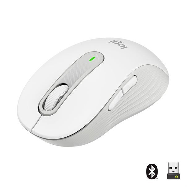 Logitech Mouse M650 SIGNATURE WL (RIGHT) BOLT weiß/grau BT für kleine und mittelgroße Hände (<17,5 - 19,0 cm) - Image 1