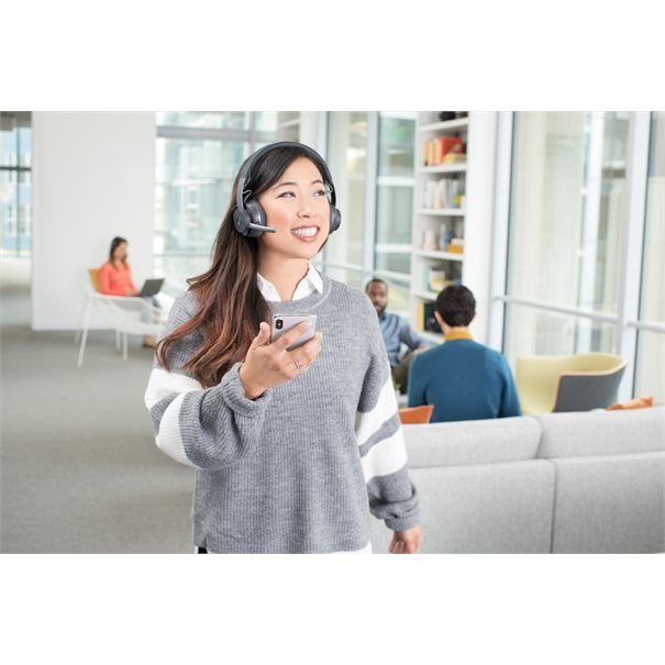Logitech Headset Zone Wireless (UC version) ANC 2.0 USB BT graphite USB-A-Empfänger, USB-C-Adapter, Bluetooth 5.0 - Image 10