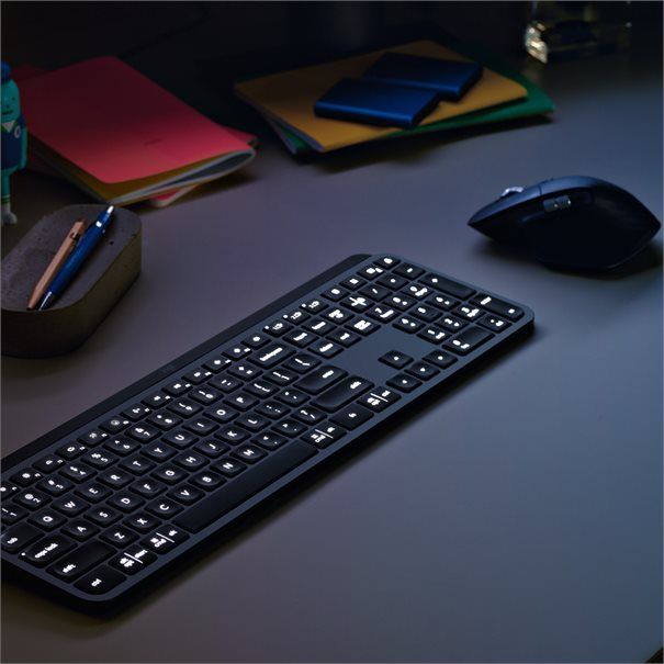 Logitech Desktop MX Keys Combo for Business Gen. 2 BOLT [US/EU] darkgrey BT MX Keys, MX Master 3S, MX Handballenauflage for B. - Image 3