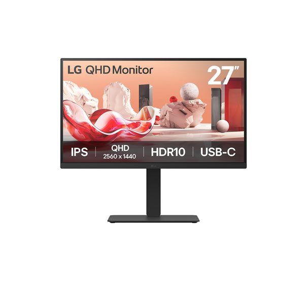 LG LCD 27BA75QB-B 27" black USB-C, KVM, Daisy Chain,RJ45 - Image 1