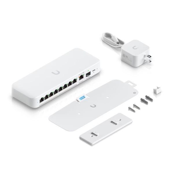 Ubiquiti Switch UniFi 8xRJ45 2.5GBit Compact (incl. NT) Powered by 802.3af/at PoE or USB Type C, Fanless - Image 2