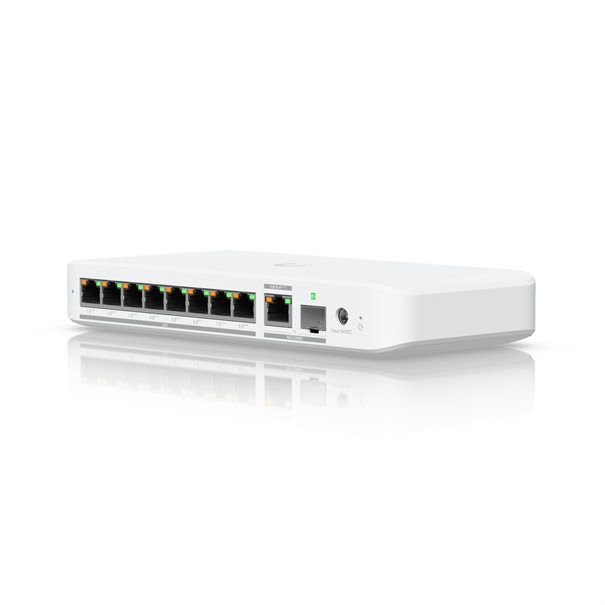 Ubiquiti Switch UniFi 8xRJ45 2.5GBit PoE++/10G RJ45/SFP+ (ohne Netzteil) Powered by PoE+/PoE++/PoE+++ or PSU, Fanless - Image 1