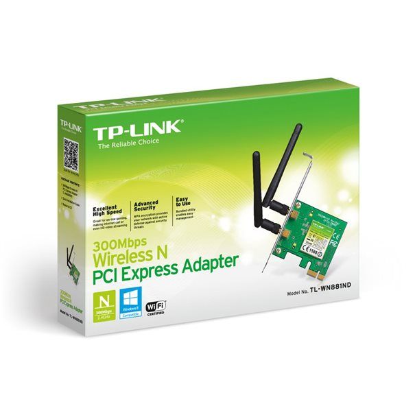 TP-LINK WLAN 300MBit PCIe Adapter (2T2R) - Image 3