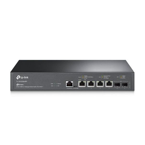 TP-LINK Switch SX3206HPP 4x10G RJ45 PoE++/2xSFP+ Managed - Image 1