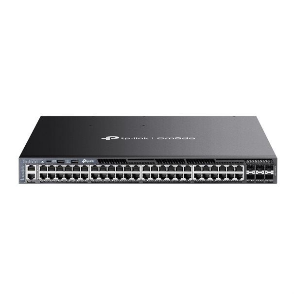TP-LINK Switch SG6654XHP 48xGBit /6x10Gbit PoE+ Managed Layer 3 Rack Mountable, Omada SDN, 4 Fans - Image 1