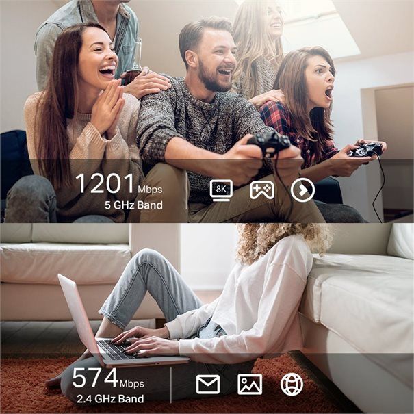 TP-LINK 1200MBit AX1800 High Gain Dual Band Wi-Fi 6 USB Adapter USB 3.0, MU-MIMO, OFDMA, WPA3 extension Cable - Image 4