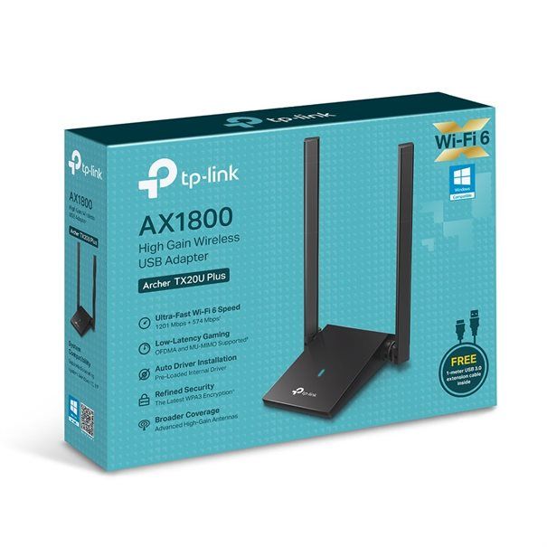 TP-LINK 1200MBit AX1800 High Gain Dual Band Wi-Fi 6 USB Adapter USB 3.0, MU-MIMO, OFDMA, WPA3 extension Cable - Image 6