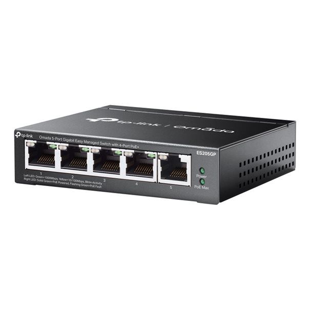 TP-LINK Switch Omada ES205GP 5xGBit 4xPoE+ Managed - Image 3