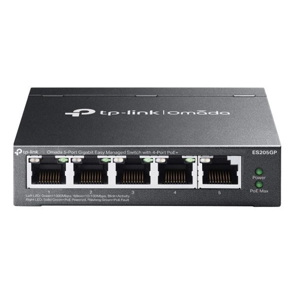 TP-LINK Switch Omada ES205GP 5xGBit 4xPoE+ Managed - Image 1