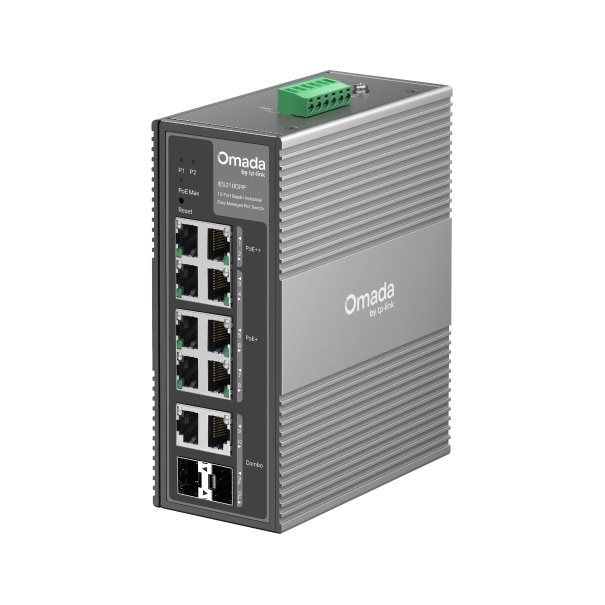 TP-LINK Omada Switch IES210GPP 10xGBit 6xPoE+/2xPoE++/2x Combo RJ45/SFP (260W) Industrial Easy Managed - Image 3