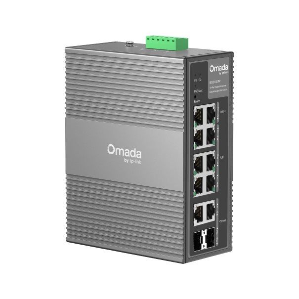 TP-LINK Omada Switch IES210GPP 10xGBit 6xPoE+/2xPoE++/2x Combo RJ45/SFP (260W) Industrial Easy Managed - Image 1