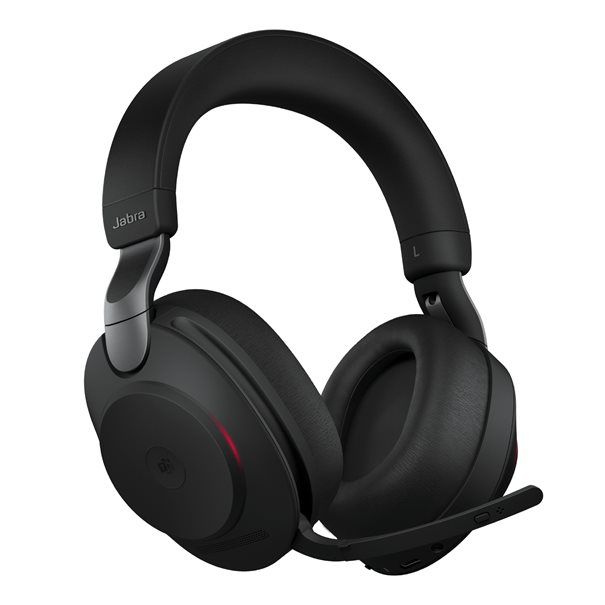 Jabra Headset Evolve2 85 Link 380c MS Stereo ANC Schwarz BT 3,5mm Stecker, Geräuschisolierung, Schwarz - Image 4