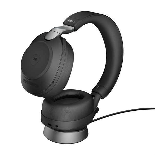 Jabra Headset Evolve2 85, Link 380c MS Stereo Ladestation Schwarz 3,5mm Stecker, Geräuschisolierung, Schwarz - Image 2