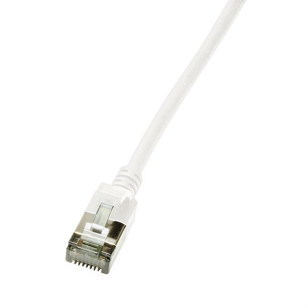 Kabel LAN U/FTP (Patchkabel) SLIM CAT6 0.5m white - Image 1