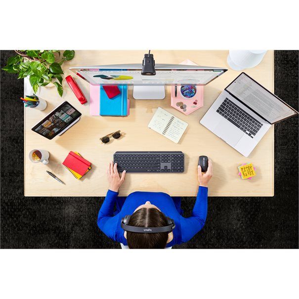 Logitech Keyboard MX Keys for Business [DE] graphite BT  beleuchtete Tasten, BrownBox - Image 3