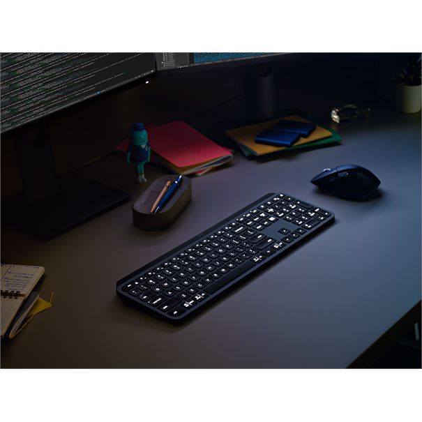 Logitech Keyboard MX Keys for Business [DE] graphite BT  beleuchtete Tasten, BrownBox - Image 7