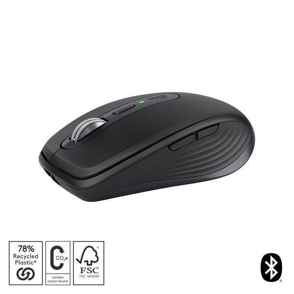 Logitech Mouse MX Anywhere 3S WL BOLT graphite BT 6 Tasten, 500 mAh Lithium-Polymer-Akku - Image 1