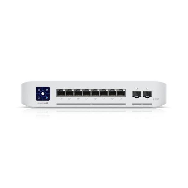 Ubiquiti Switch UniFi 8xRJ45 2,5G/2xSFP+ 10G Managed PoE+ Wall-Mountable, 1,3" Touchscreen, 120W PoE - Image 1