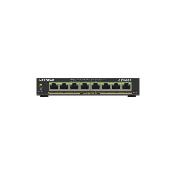 Netgear 8Port Switch 10/100/1000 GS308EP - Image 1