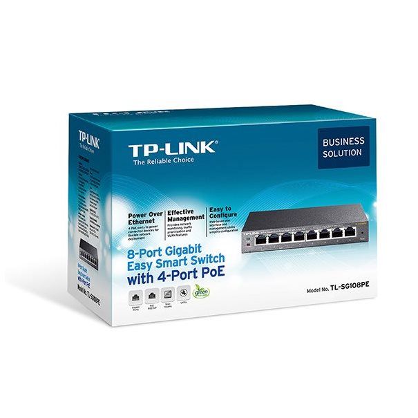 TP-LINK Switch TL-SG108PE 8xGBit (4x PoE+ / 64W) Managed - Image 5