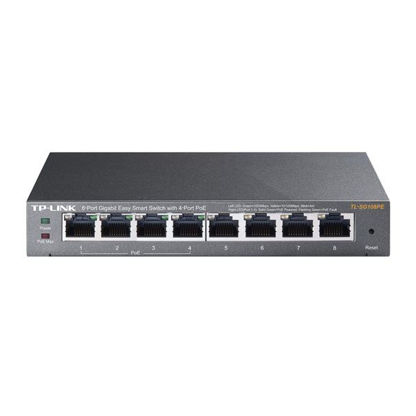 TP-LINK Switch TL-SG108PE 8xGBit (4x PoE+ / 64W) Managed - Image 1