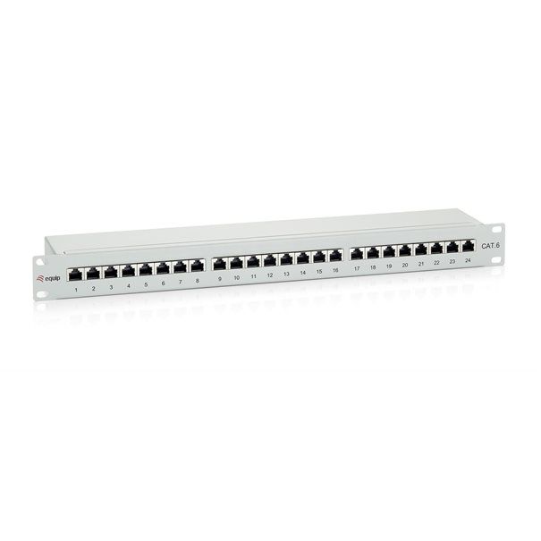Equip Patchpanel CAT6 24 Port lightgrey 19" (1HE) - Image 1