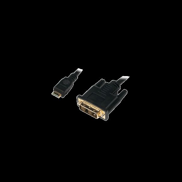 Kabel DVI <=> Mini-HDMI 2m St/St black - Image 1