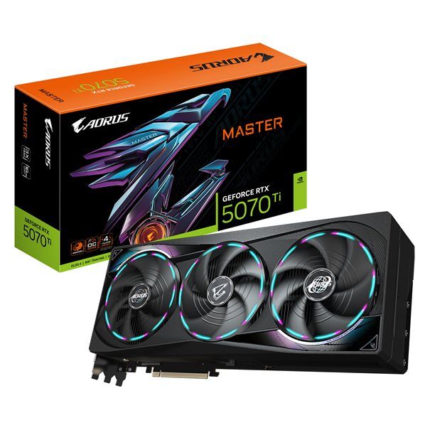 GIGA VGA 16GB RTX5070TI AORUS MASTER 16G 3xDP/HDMI AORUS GeForce RTX 5070 Ti MASTER 16G - Image 1