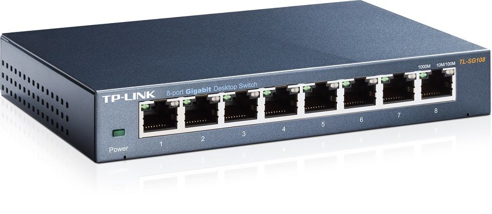 TP-LINK Switch TL-SG108, 8 port, 10/100/1000 Mbps, Steel Case - Image 2