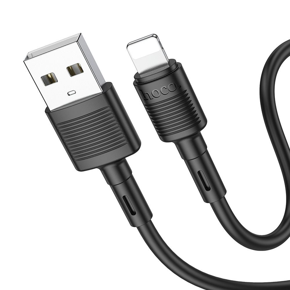 Cable USB A to Lightning Hoco 2,4A 1 m X83 black - Image 1