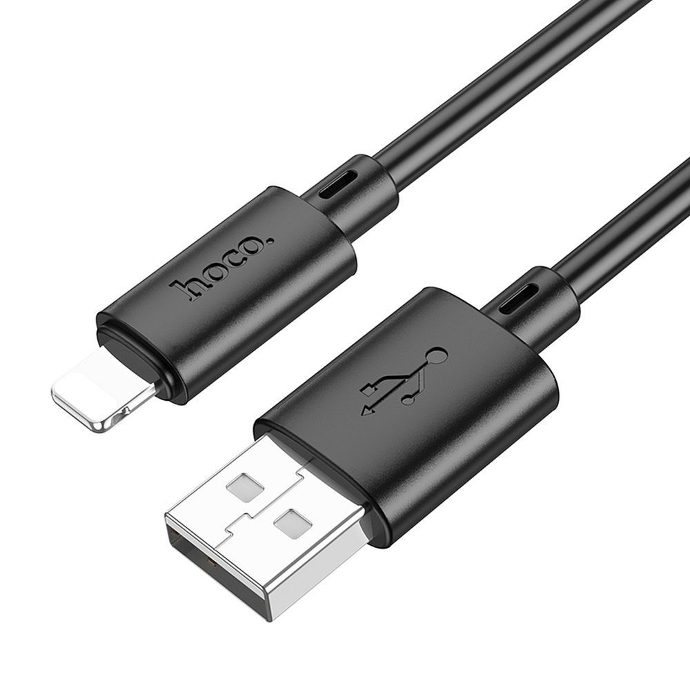 Cable USB A to Lightning Hoco 2,4A 1 m X88 black - Image 1