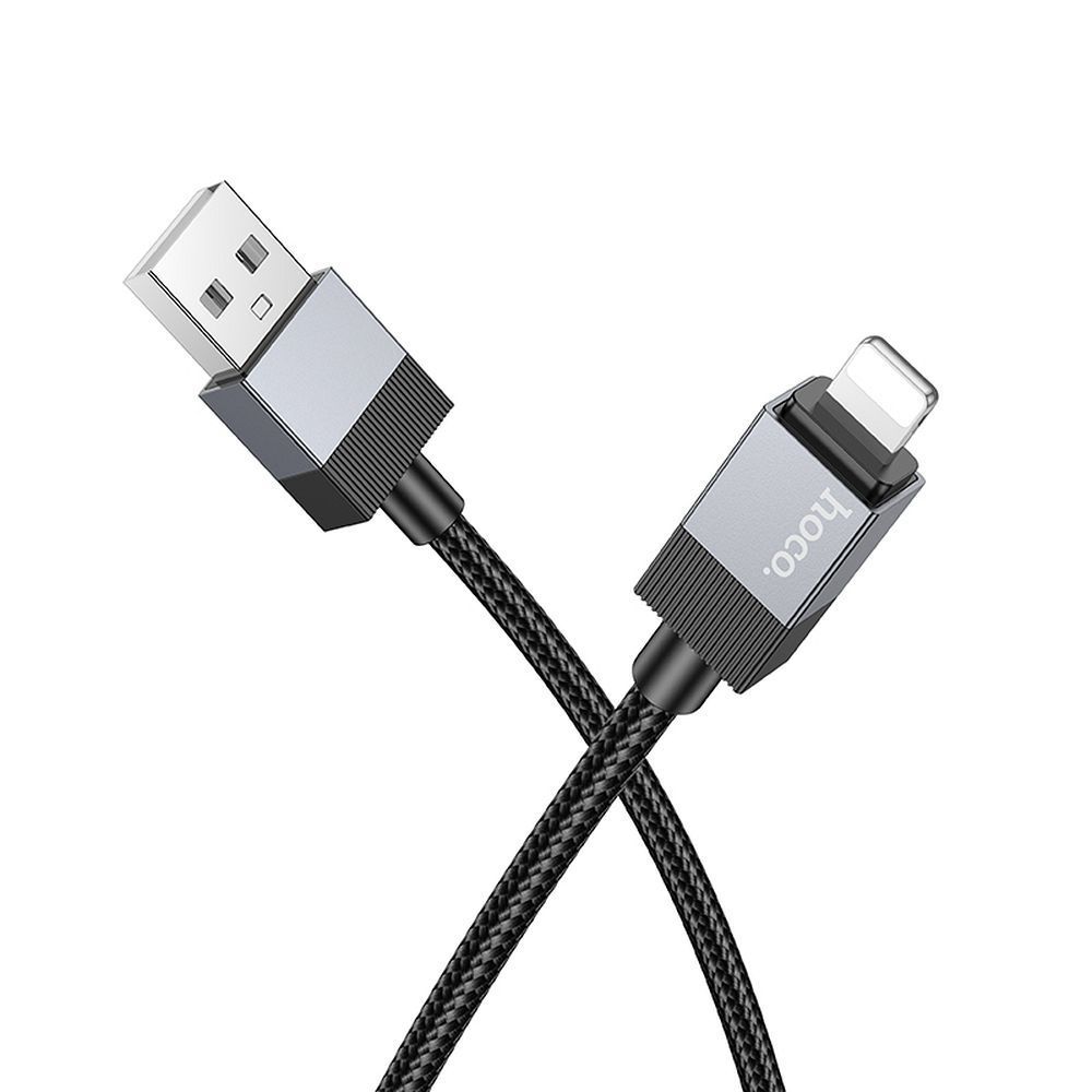 Cable USB A to Lightning Hoco 2,4A 1 m X110 black - Image 2