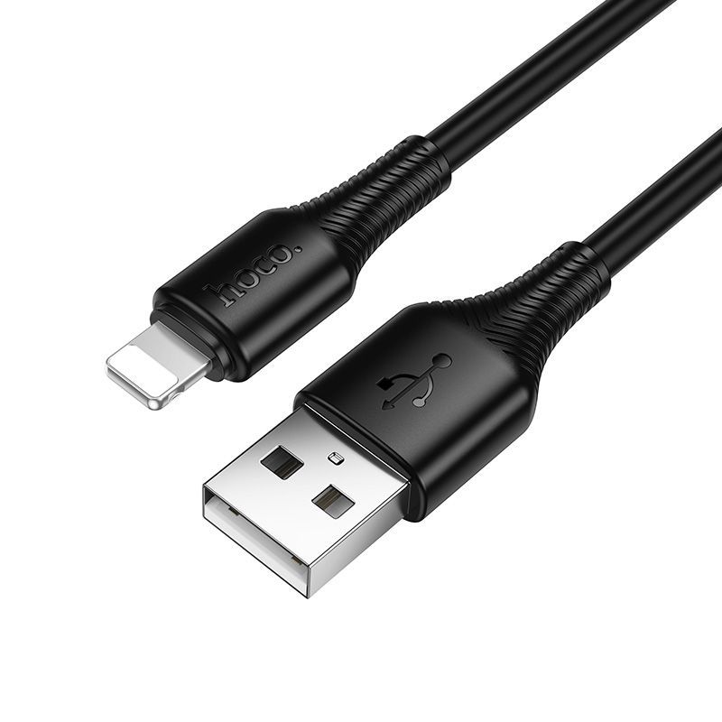 Cable USB A to Lightning Hoco 2,4A 1 m X120 black - Image 2