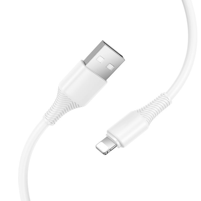 Cable USB A to Lightning Hoco 2,4A 1 m X120 white - Image 2