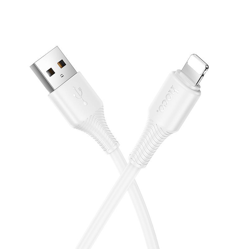 Cable USB A to Lightning Hoco 2,4A 1 m X120 white - Image 1