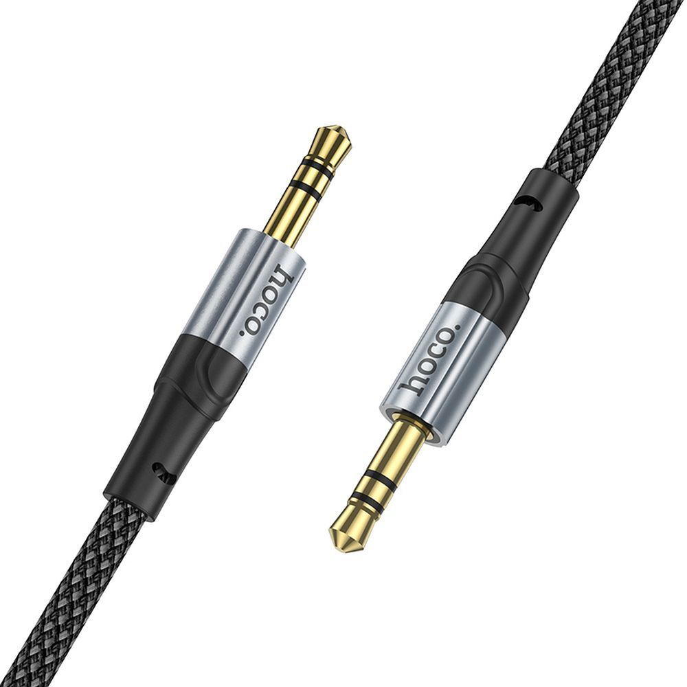 Cable AUX Jack 3,5 mm to Jack 3,5 mm Hoco 1 m UPA26 black - Image 2