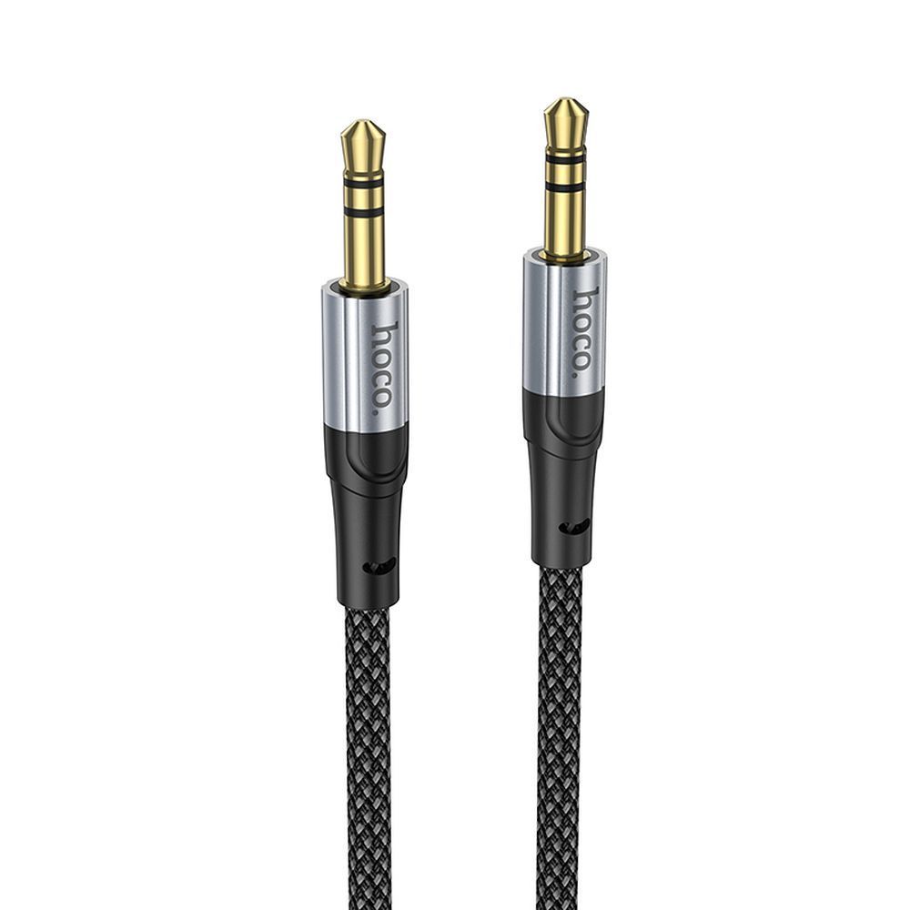 Cable AUX Jack 3,5 mm to Jack 3,5 mm Hoco 1 m UPA26 black - Image 1