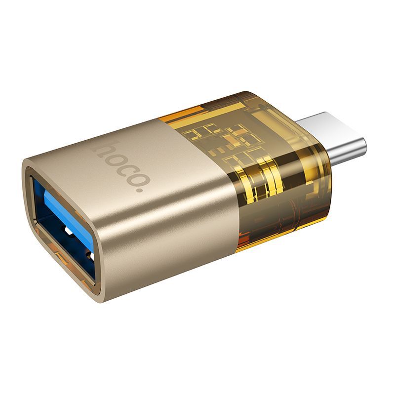 Adapter OTG USB C to USB A Hoco UA36B gold Adapter OTG USB C to USB A Hoco UA36B gold - Image 1