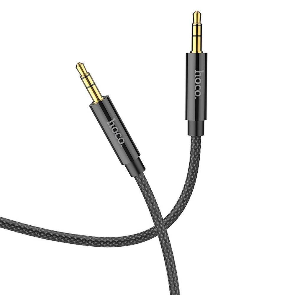Cable AUX Jack 3,5 mm to Jack 3,5 mm Hoco 1 m UPA19 black - Image 1