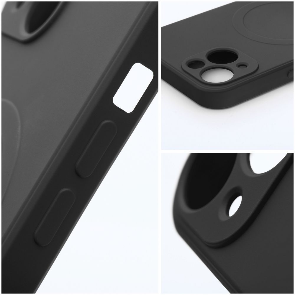 SILICONE MAG COVER (big hole) case compatible with MagSafe for IPHONE 17 Air black - Image 2