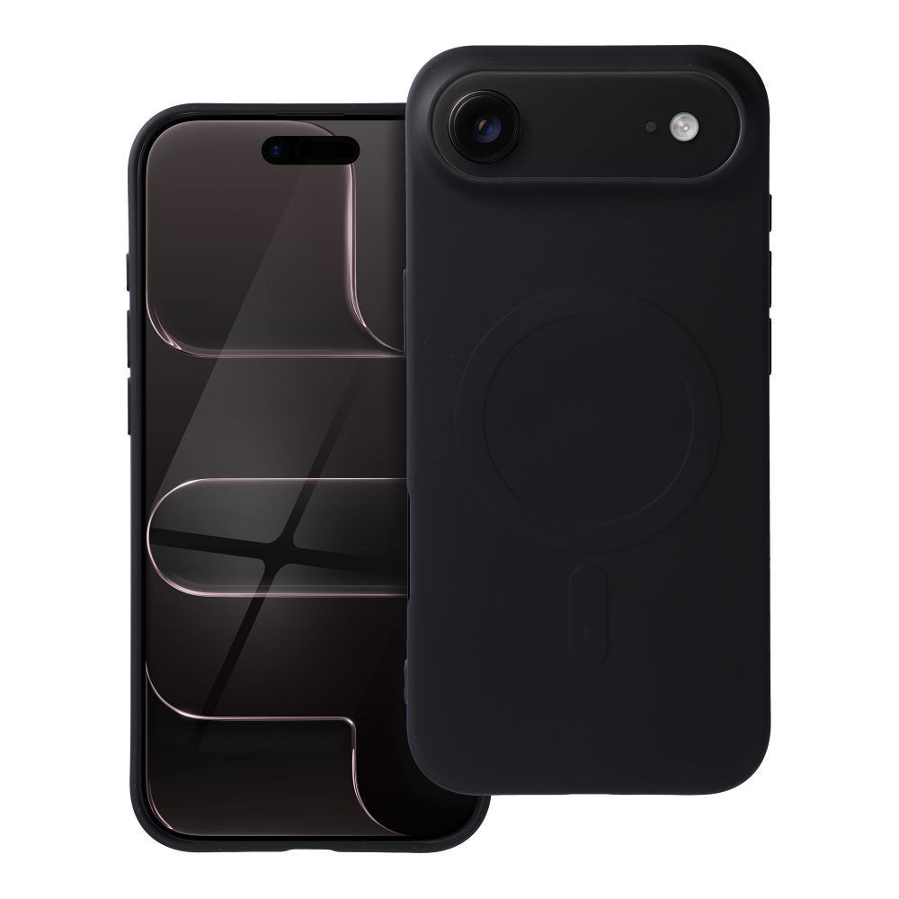 SILICONE MAG COVER (big hole) case compatible with MagSafe for IPHONE 17 Air black - Image 1