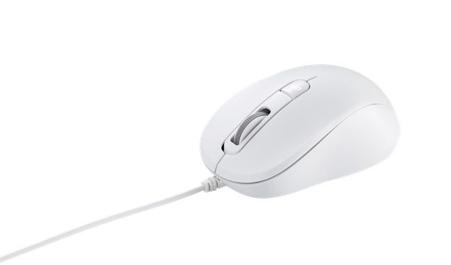 ASUS MOUSE OPTICAL MU101C Wired Blue Ray Mouse White - Image 2