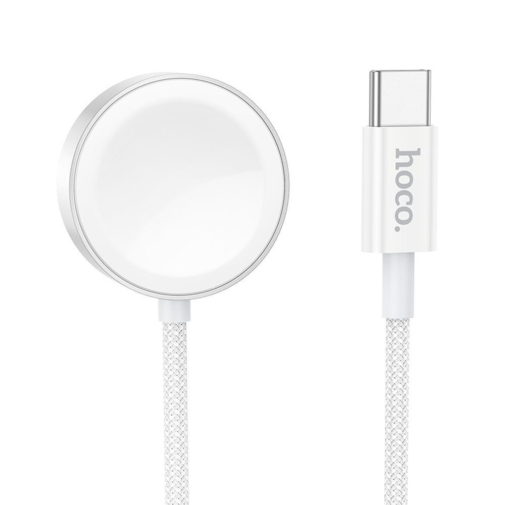 Wireless charger Hoco 2,5W USB C compatible with Apple Watch and Samsung Watch CW59 white Wireless charger Hoco 2,5W USB C compatible with Apple Watch and Samsung Watch CW59 white - Image 1