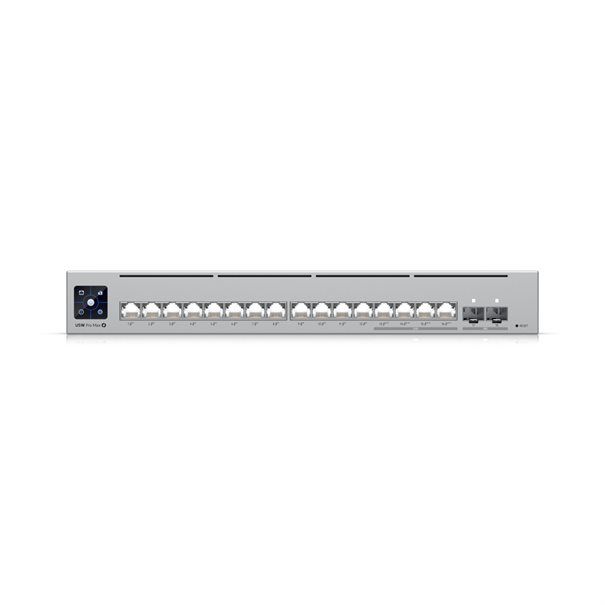 Ubiquiti Switch UniFi 12xRJ45 GBit/4xRJ45 2.5G/2xSFP+ Managed PoE+ 180W Max optional 19" Rack-Mountable, 1,3" Touchscreen - Image 2