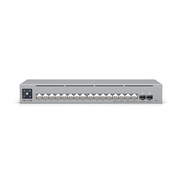 Ubiquiti Switch UniFi 12xRJ45 GBit/4xRJ45 2.5G/2xSFP+ Managed PoE+ 180W Max optional 19" Rack-Mountable, 1,3" Touchscreen - Image 1