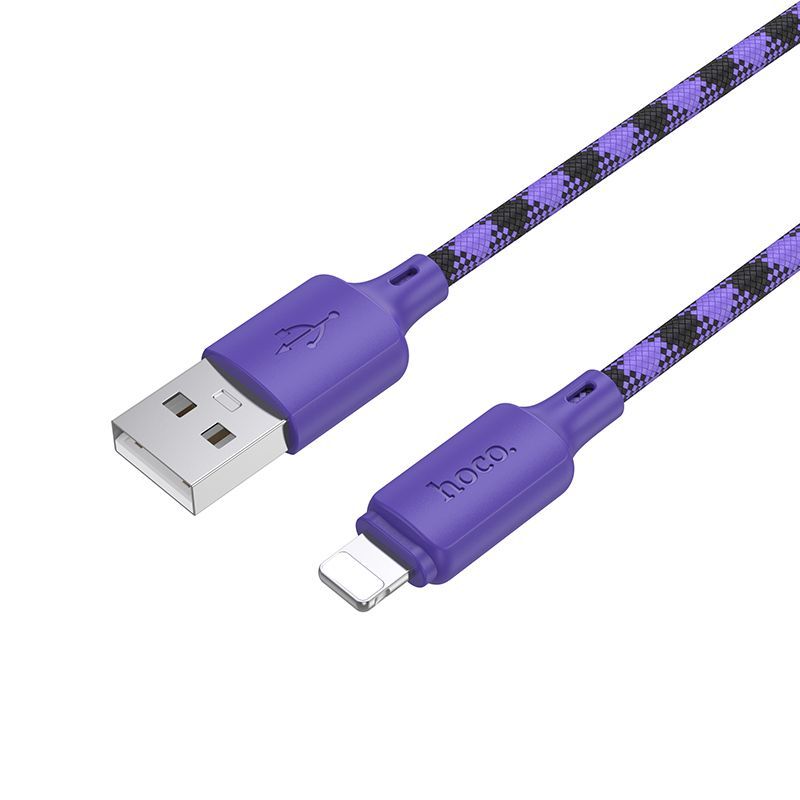 Cable USB A to Lightning Hoco 2,4A 1 m X116 gradient purple - Image 2