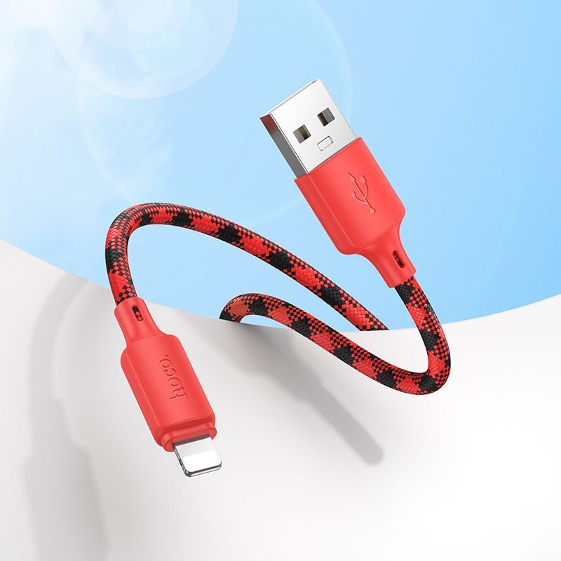 Cable USB A to Lightning Hoco 2,4A 1 m X116 gradient red - Image 2