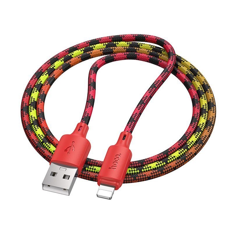 Cable USB A to Lightning Hoco 2,4A 1 m X116 gradient red - Image 1