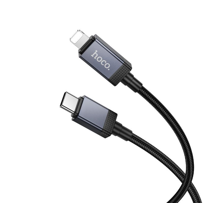 Cable USB C to Lightning Hoco PD 27W with display 1 m X118 black - Image 2